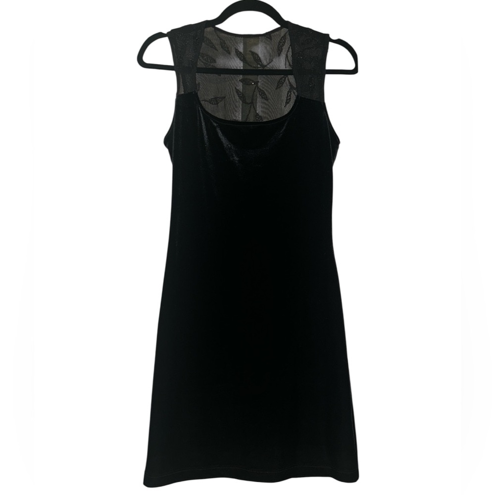 Vintage Frederick's of Hollywood Black Velvet Mini Dress